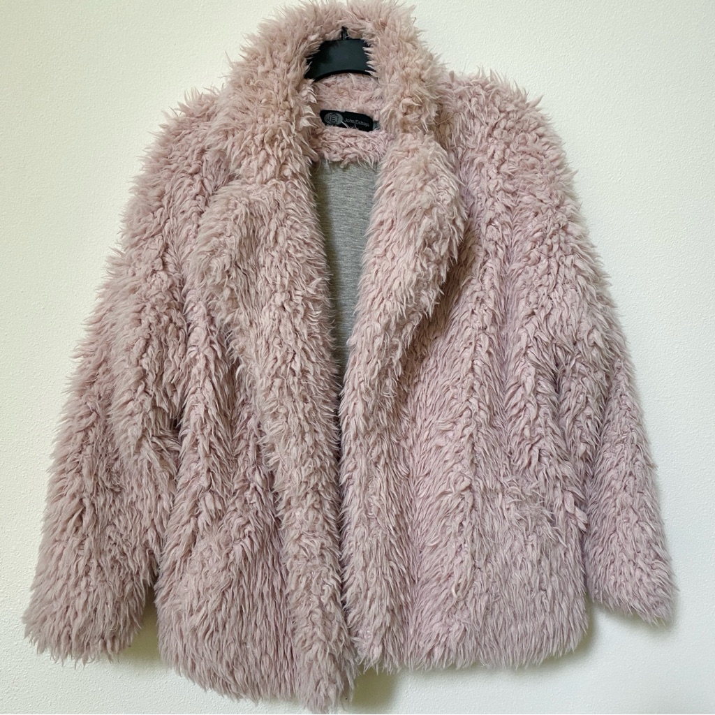 Jet By John Eshaya Pink Teddy Jacket One Size